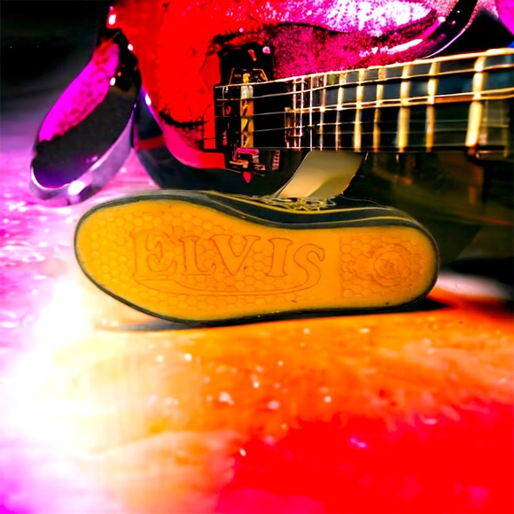 Elvis Women Gold & Black Sneakers - Picture 6 of 9